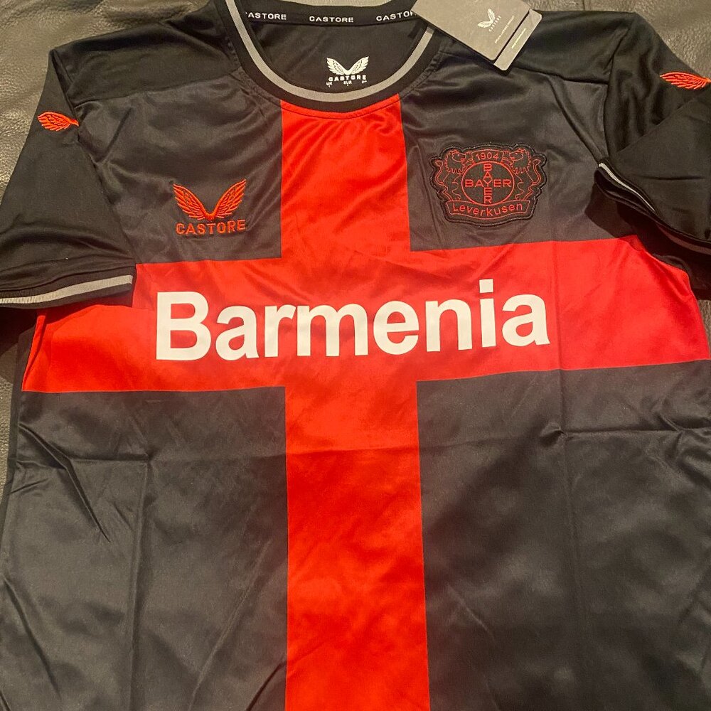 GERMANY Bundesliga BAYER 04 LEVERKUSEN Men's JERSEY Sz M,L,XL,2XL By Castore